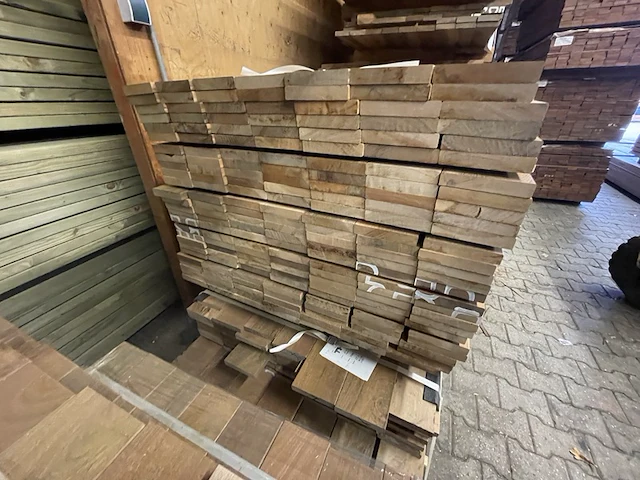 Ca. 182x ipé country grade planken geschaafd, 21x120mm, lengte 95cm - afbeelding 3 van  3