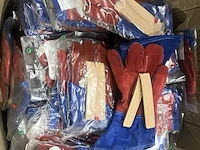 Ca. 187x paar bbq handschoenen, grillfingers, rood/blauw - afbeelding 2 van  4