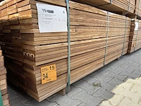 Ca. 189x guyana teak vlonderplanken, 21x145mm, lengte 185cm - afbeelding 4 van  4