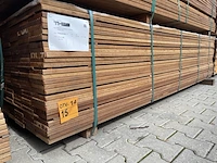 Ca. 189x guyana teak vlonderplanken, 21x145mm, lengte 275cm - afbeelding 4 van  4