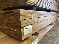 Ca. 189x guyana teak vlonderplanken, 21x145mm, lengte 365cm - afbeelding 4 van  4
