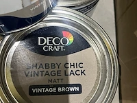 Ca. 18x blikken shabby chic vintage lak, decocraft, vintage brown - afbeelding 2 van  4