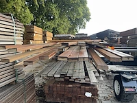 Ca. 18x guyana teak planken geschaafd, 27x70mm, lengte 1/430cm, 5/460cm, 12/490cm - afbeelding 3 van  3