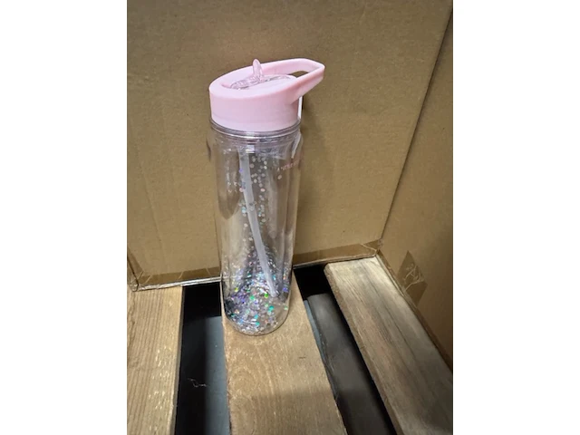 Ca. 190x drink bottle, a little lovely company, xl, glitter/pink silver - afbeelding 1 van  5