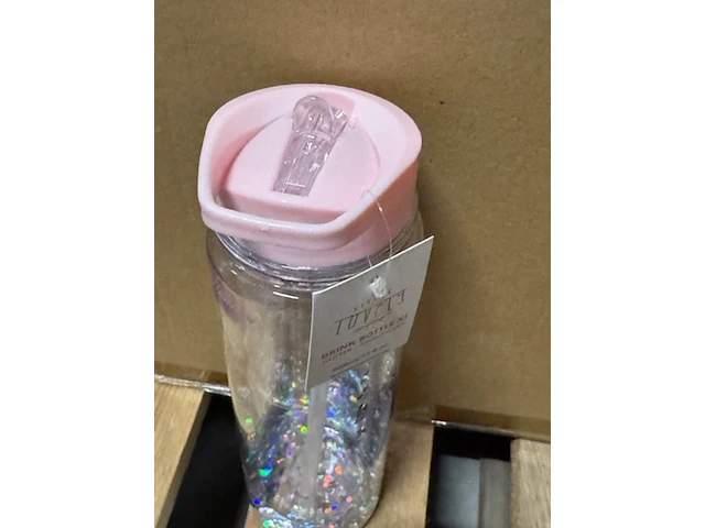 Ca. 190x drink bottle, a little lovely company, xl, glitter/pink silver - afbeelding 3 van  5