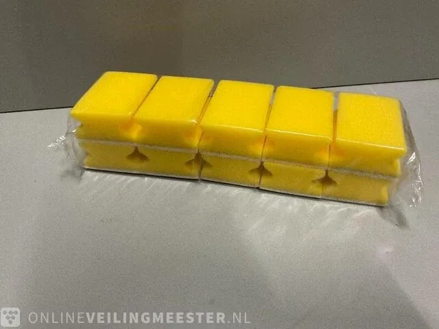 Ca. 1.920x schuurspons geel en wit - afbeelding 1 van  1