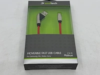 Ca. 199x laadsnoer fast usb soultech, dk027k, rood - afbeelding 1 van  3