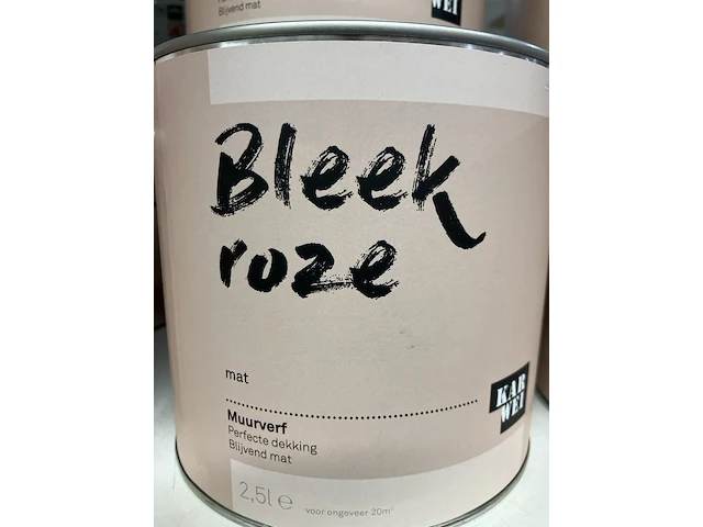Ca. 19x muurverf 2,5 ltr roze - afbeelding 2 van  2