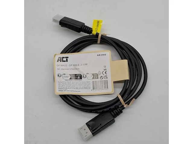Ca. 2000x partij display port kabels, act, ak3980 dp male 2.00m - afbeelding 1 van  5