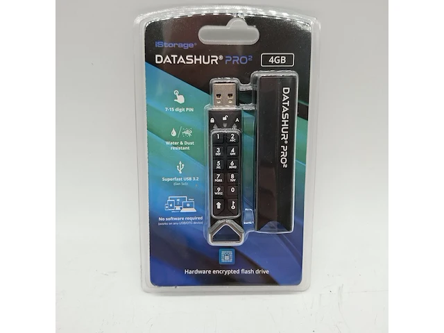 Ca. 200x beveiligde usb-stick, istorage, datashur pro 2, 4gb - afbeelding 1 van  2