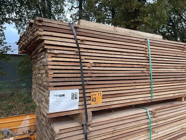 Ca. 207x guyana teak beschoeiingsplanken, 20x100mm, lengte 200cm - afbeelding 4 van  4
