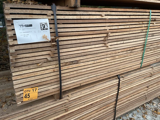 Ca. 207x guyana teak beschoeiingsplanken, 20x100mm, lengte 300cm - afbeelding 4 van  4