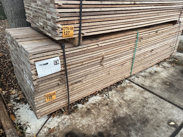 Ca. 207x guyana teak beschoeiingsplanken, 20x100mm, lengte 300cm - afbeelding 4 van  4