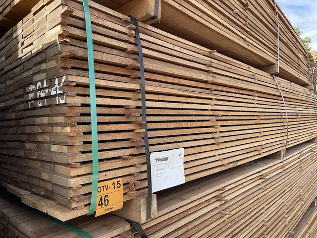 Ca. 207x guyana teak beschoeiingsplanken, 20x100mm, lengte 400cm - afbeelding 4 van  4