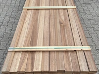 Ca. 207x guyana teak planken geschaafd, 16x90mm, lengte 200cm - afbeelding 1 van  4