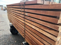 Ca. 208x angelim pedra regels fijnbezaagd, 40x60mm, lengte 16/240cm, 185/270cm, 7/310cm - afbeelding 2 van  3