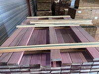 Ca. 209x purple heart planken geschaafd, 21x70mm, lengte 125cm - afbeelding 1 van  3