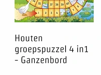 Ca. 20x 4-in-1 houten groepspuzzel ganzenbord - afbeelding 4 van  6