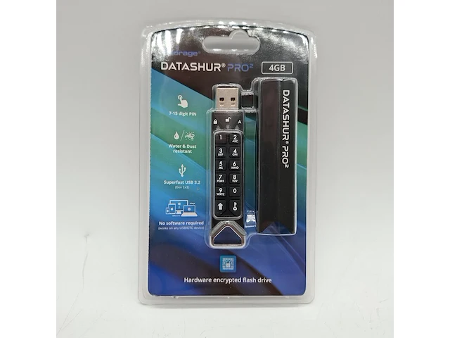 Ca. 20x beveiligde usb-stick, istorage, datashur pro 2, 4gb - afbeelding 1 van  2