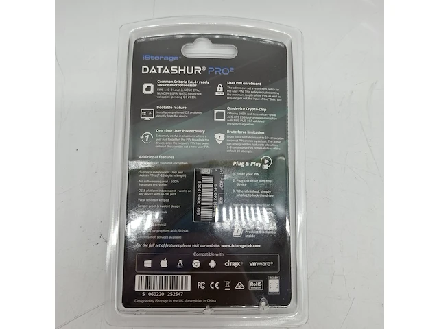 Ca. 20x beveiligde usb-stick, istorage, datashur pro 2, 4gb - afbeelding 2 van  2