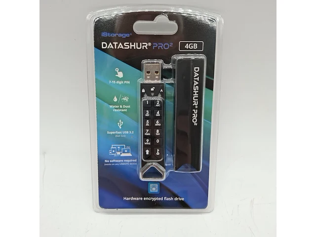 Ca. 20x beveiligde usb-stick, istorage, datashur pro 2, 4gb - afbeelding 1 van  2