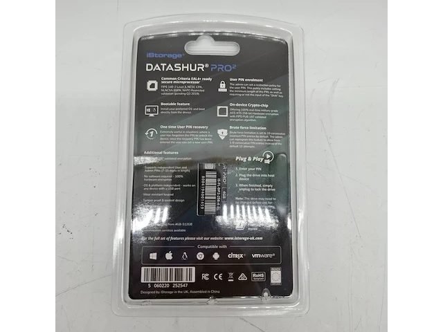 Ca. 20x beveiligde usb-stick, istorage, datashur pro 2, 4gb - afbeelding 2 van  2