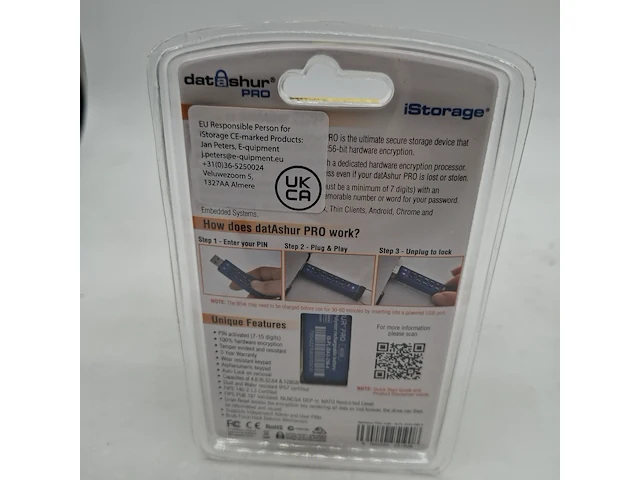 Ca. 20x beveiligde usb-stick, istorage, datashur pro, 4gb - afbeelding 2 van  3