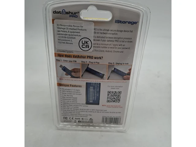 Ca. 20x beveiligde usb-stick, istorage, datashur pro, 4gb - afbeelding 2 van  3