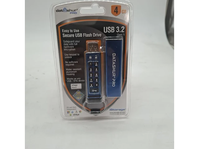 Ca. 20x beveiligde usb-stick, istorage, datashur pro, 4gb - afbeelding 1 van  3