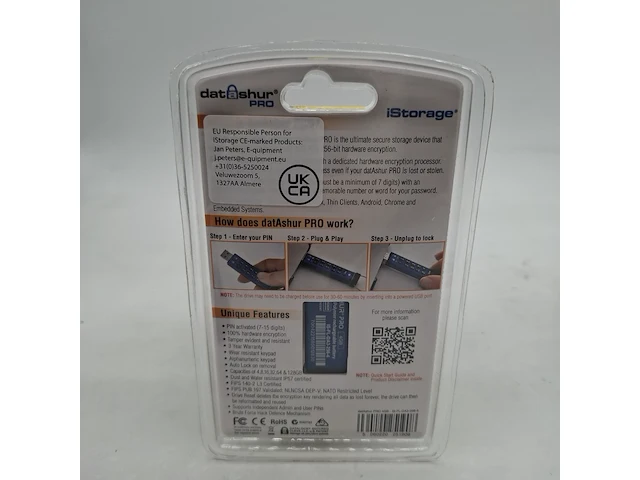 Ca. 20x beveiligde usb-stick, istorage, datashur pro, 4gb - afbeelding 2 van  3