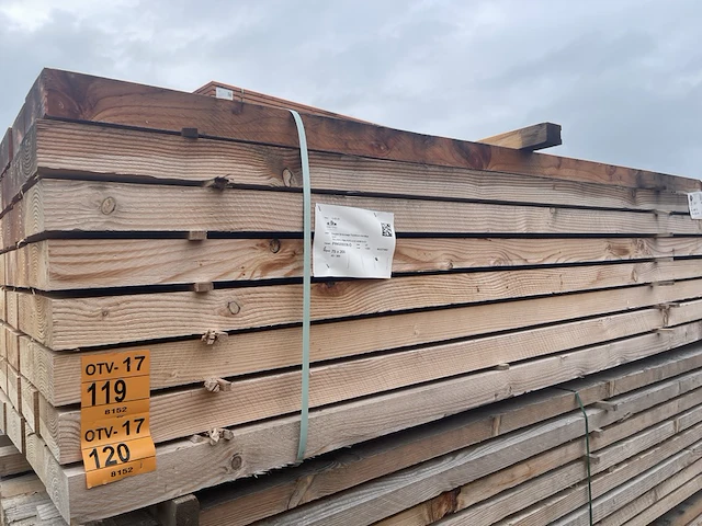 Ca. 20x douglas balken fijnbezaagd, 75x200mm, lengte 300cm - afbeelding 4 van  4