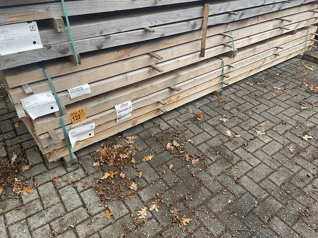 Ca. 20x douglas balken fijnbezaagd, 75x200mm, lengte 400cm - afbeelding 4 van  4