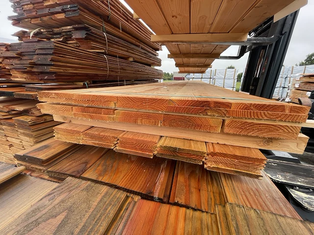 Ca. 20x douglas planken fijnbezaagd, 22x200mm, lengte 500cm - afbeelding 3 van  3