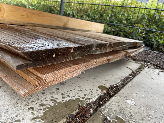 Ca. 20x douglas zweeds rabat, 21x190mm, lengte 500cm - afbeelding 3 van  3