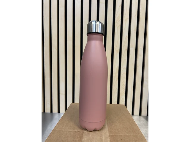 Ca. 20x drinkfles, thermosfles 500 ml, levivo, roze - afbeelding 3 van  4