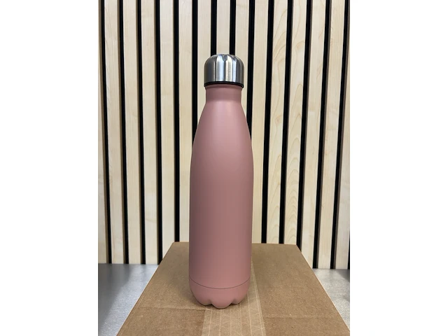 Ca. 20x drinkfles, thermosfles 500 ml, levivo, roze - afbeelding 3 van  4
