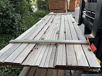 Ca. 20x guyana teak??? info dion, 18x80mm, lengte 8/245cm, 10/275cm, 2/335cm - afbeelding 1 van  3