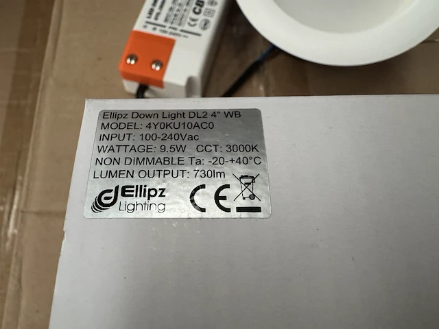 Ca. 20x led down light/inbouwspot 9.5w 3000k, ellipz lighting - afbeelding 3 van  3