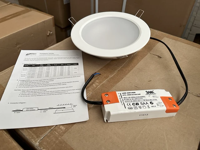 Ca. 20x led inbouwspot/-paneel 3000k met led driver ellipz lighting - afbeelding 1 van  6