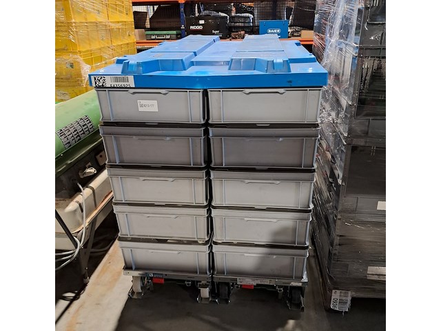 Ca. 20x opbergkist met 3x inzet en transportkar - afbeelding 1 van  6