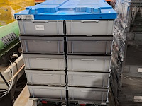 Ca. 20x opbergkist met 3x inzet en transportkar - afbeelding 1 van  6