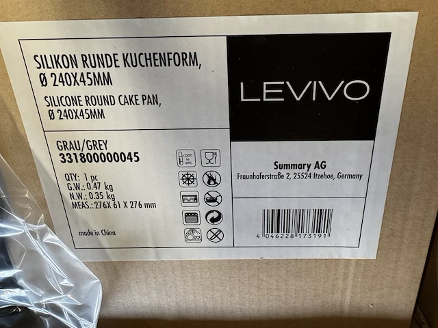 Ca. 20x ronde siliconen bakvorm 24 cm levivo - afbeelding 5 van  6
