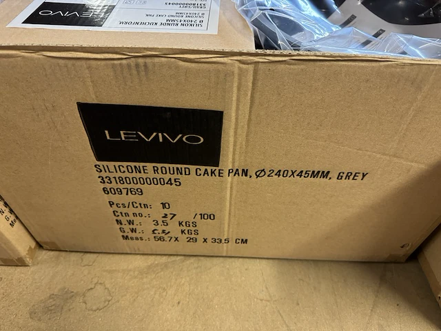 Ca. 20x ronde siliconen bakvorm 24 cm levivo - afbeelding 6 van  6