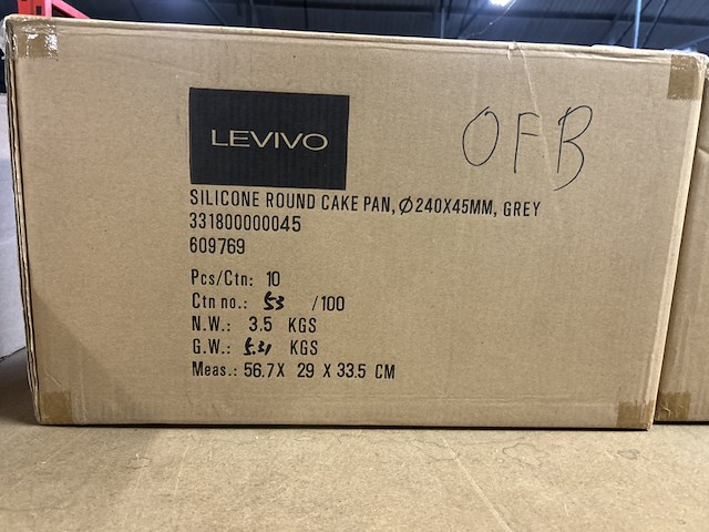 Ca. 20x siliconen cakevorm dxh 240x45 mm, levivo - afbeelding 6 van  6