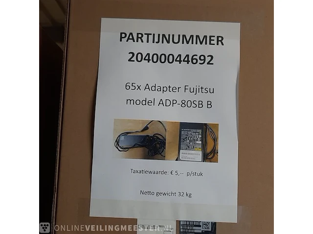 Ca. 216x adapter en 10x toetsenbord fujitsu, adp-80sb b - afbeelding 2 van  11