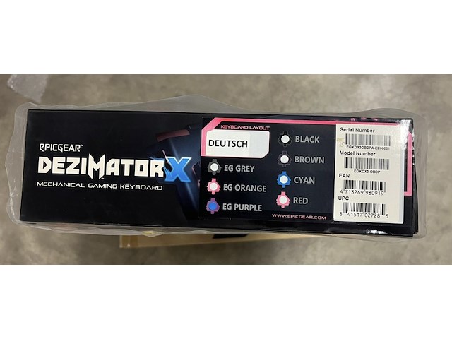 Ca. 217x dezimator epicgear mechanische gaming toetsenborden (2 pallets) - afbeelding 3 van  5