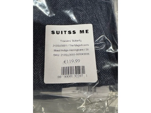 Ca. 21x broek en 19x colbert, suitss me, the magnificients, indigo herringbone - afbeelding 4 van  9