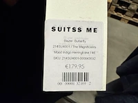 Ca. 21x broek en 19x colbert, suitss me, the magnificients, indigo herringbone - afbeelding 6 van  9