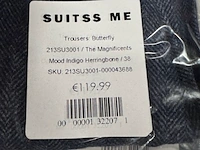 Ca. 21x broek en 19x colbert, suitss me, the magnificients, indigo herringbone - afbeelding 8 van  9