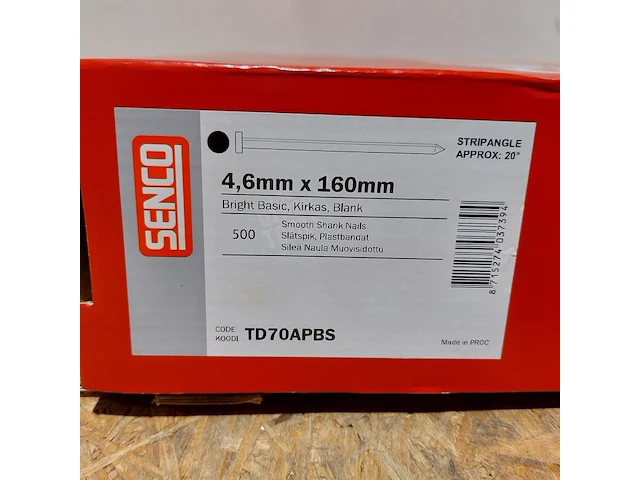 Ca. 21x doos a 500 stuks stripspijker, senco, 4.6 mm x 160 mm - afbeelding 4 van  4